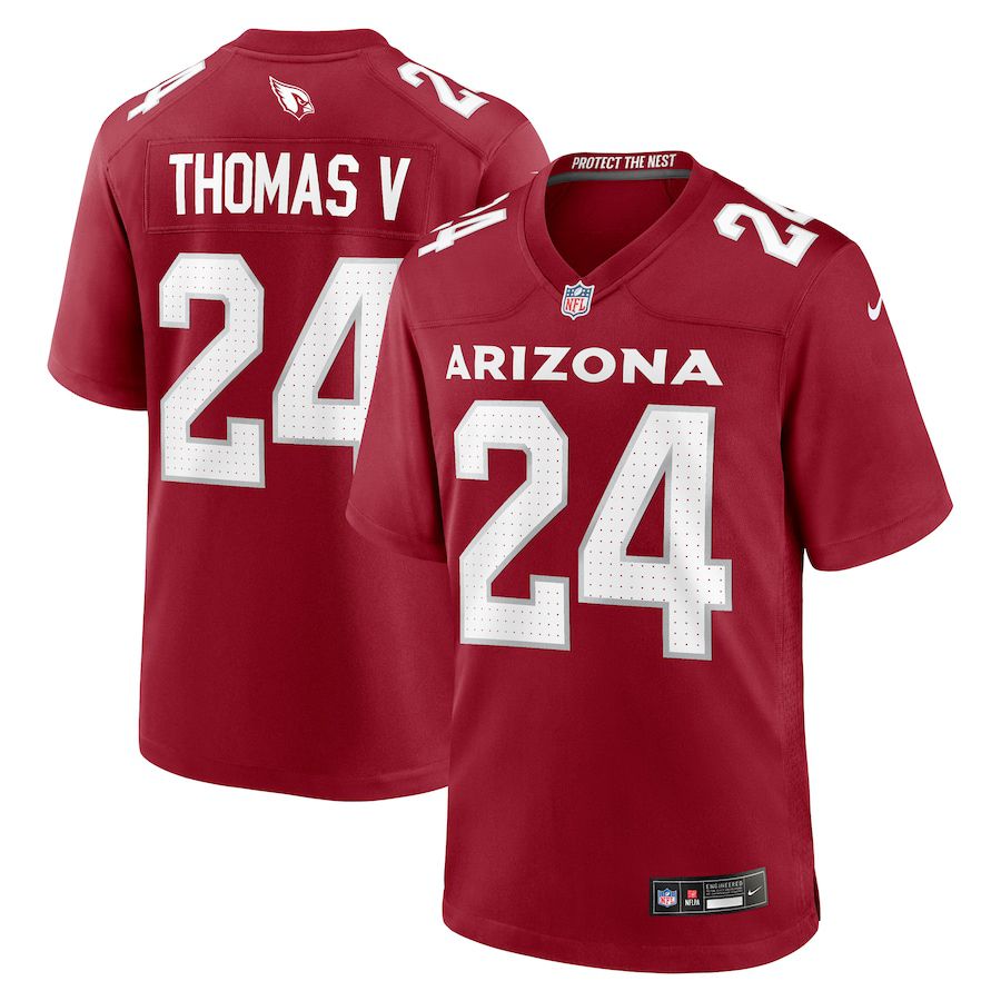 Men Arizona Cardinals #24 Starling Thomas V Nike Cardinal Team Game NFL Jersey